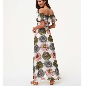LOFT off the shoulder maxi dress
